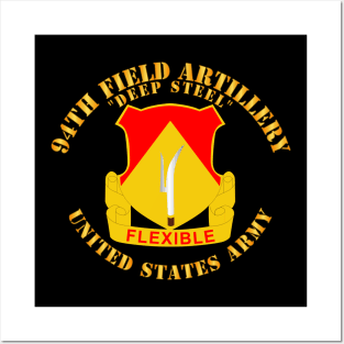 94th Field Artillery Regiment - Deep Steel w DUI Posters and Art